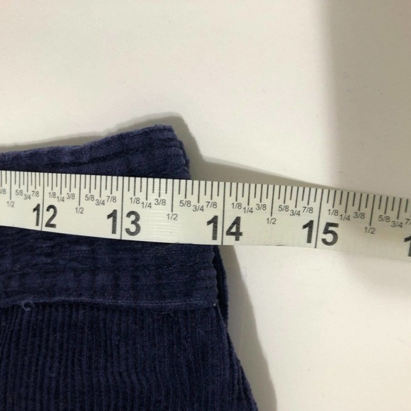 Sears Vintage Womens Size 12 Navy Blue Corduroy Pants 26" Waist Bootcut Boho - Picture 9 of 11